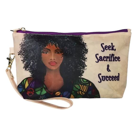 Shades of Color Statement Makeup Pouch | Seek, Sacrifice & Succeed - Picture 1 of 1